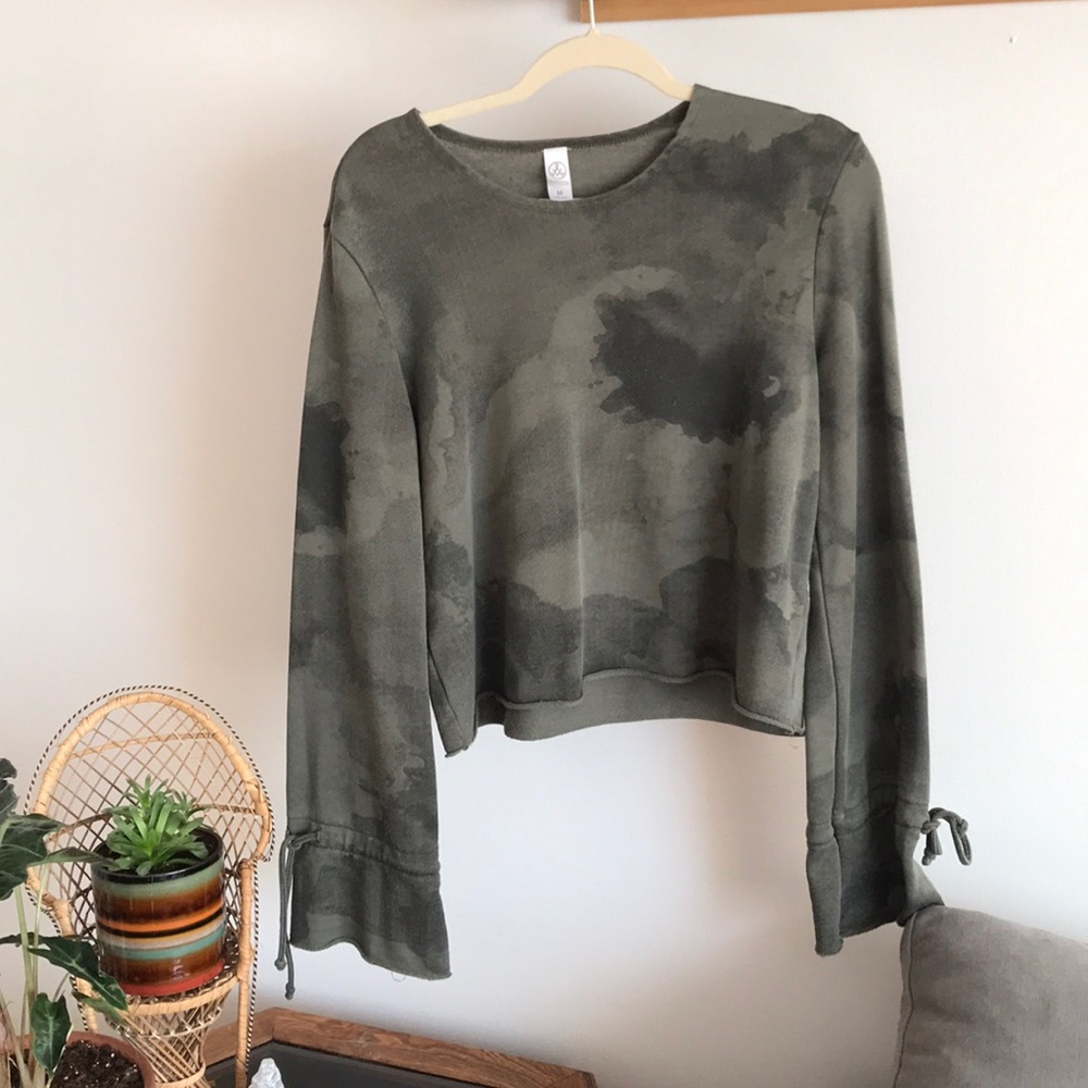 Alternative apparel flare sleeve sweatshirt